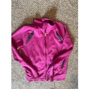 Women's Puma full zip jacket XL Pink high neck long sleeve Excellent